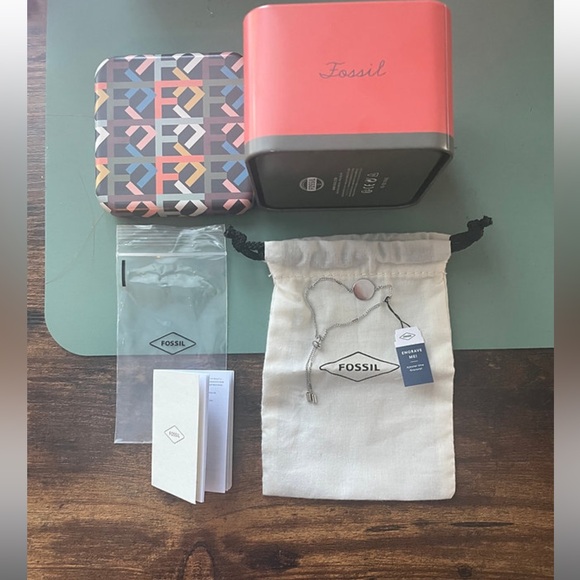 Fossil Disc Stainless Steel Bracelet -Can Be Engraved - Picture 1 of 1